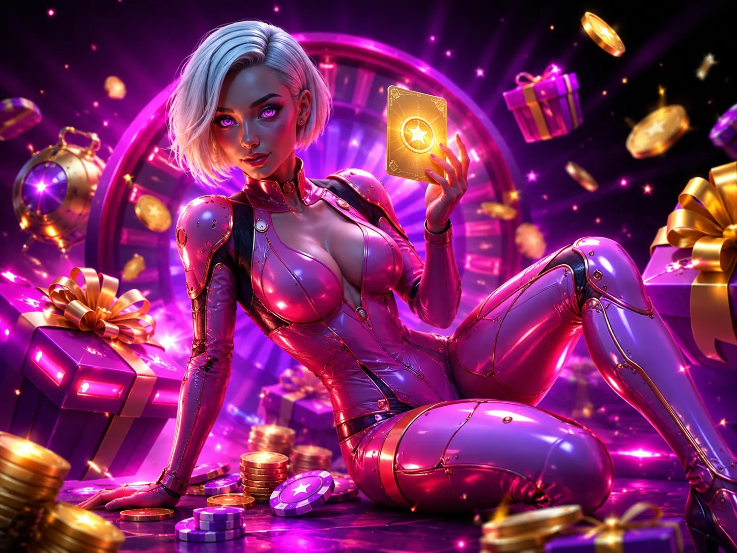 Purple Bonus Tokens Gift Storm